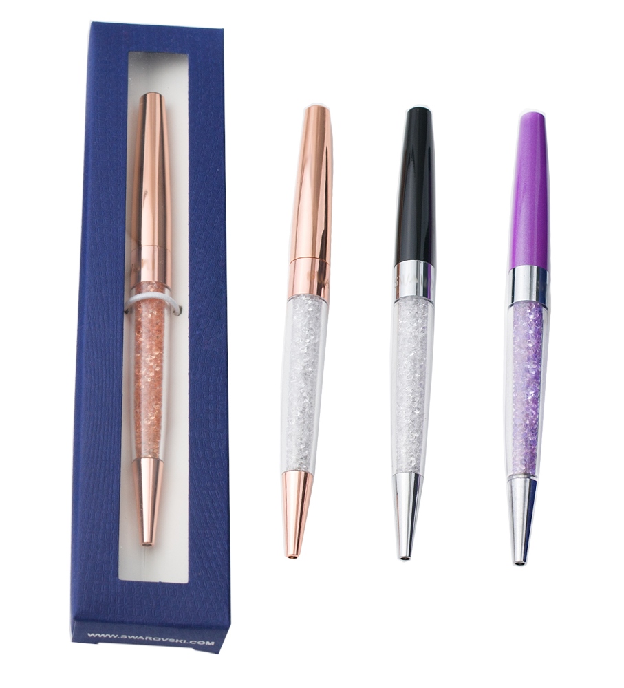 ✳ New lady student lovely crystal pen with cristales elements