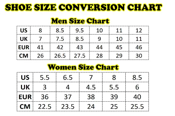 crocs men's shoes size chart
