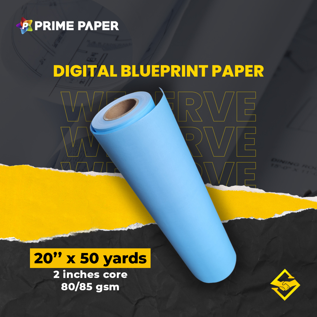 Blue paper 24 inches x 50 Yards - Digital blueprint paper Roll - 2