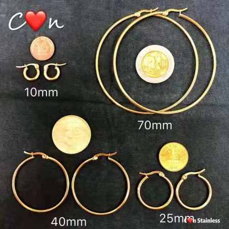 Minimalist Hypoallergenic Gold Loop Earrings by 