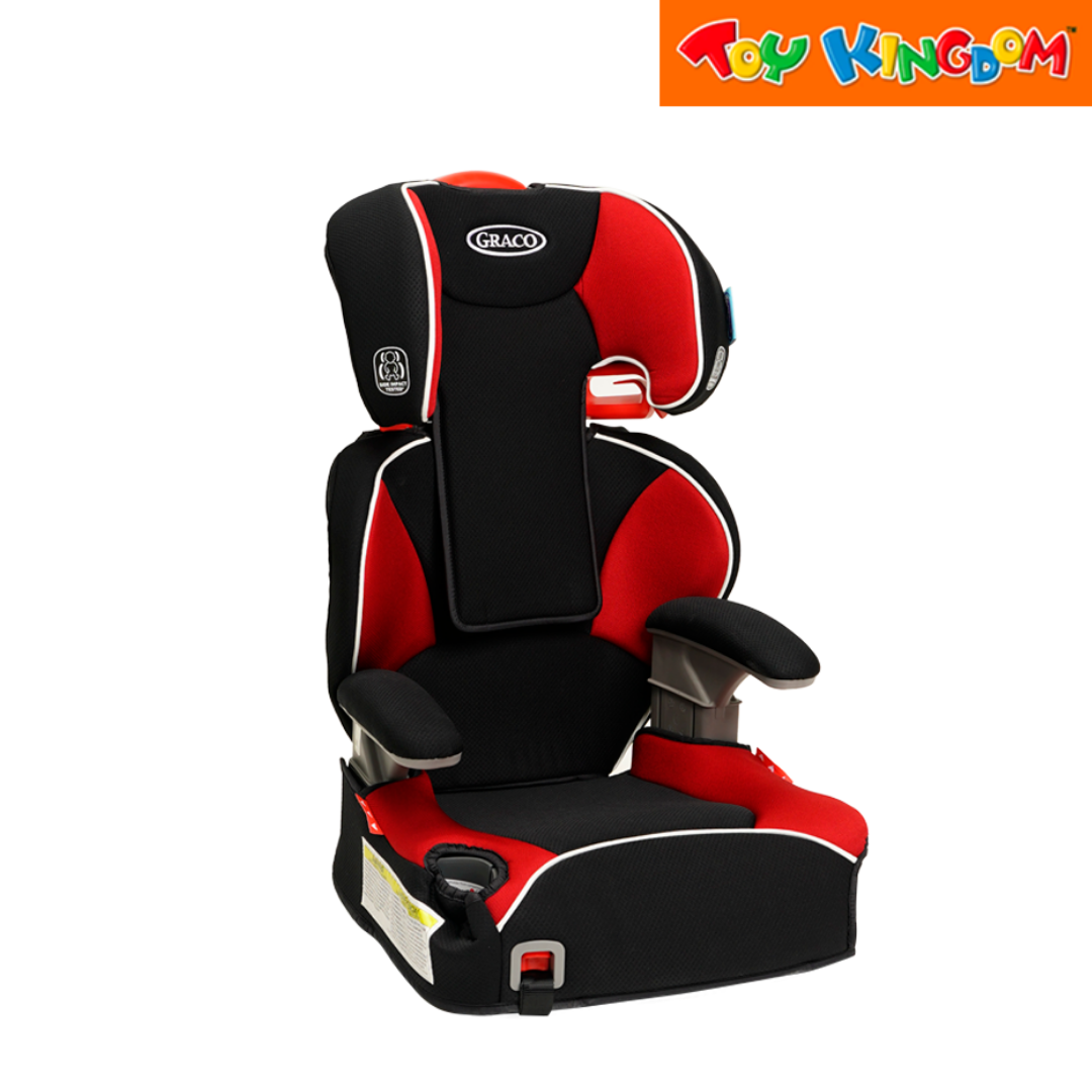 Graco Affix High Back Booster Car Seat, Black/Red