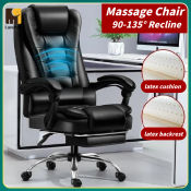Ergonomic Office Chair with Massage and Footrest - LandMall