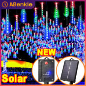 Abenkle Meteor Shower Rain Lights - Solar Outdoor Waterproof Decoration
