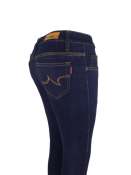 Navy Blue Gold-Lined Stretch Skinny Jeans for Ladies, COD Size