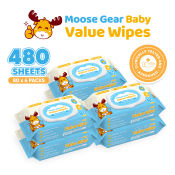 Moose Gear Hypoallergenic Baby Wipes with Aloe & Vitamin E