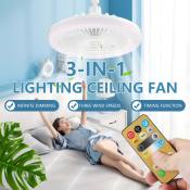 MKEPS 2-in-1 LED Fan Light with Remote Control