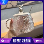 Home Zania Ice Berg Glass Mug with Handle and Spoon