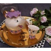 Mrs. Potts Chip Tea Pot Cup Set - Xmas Gifts