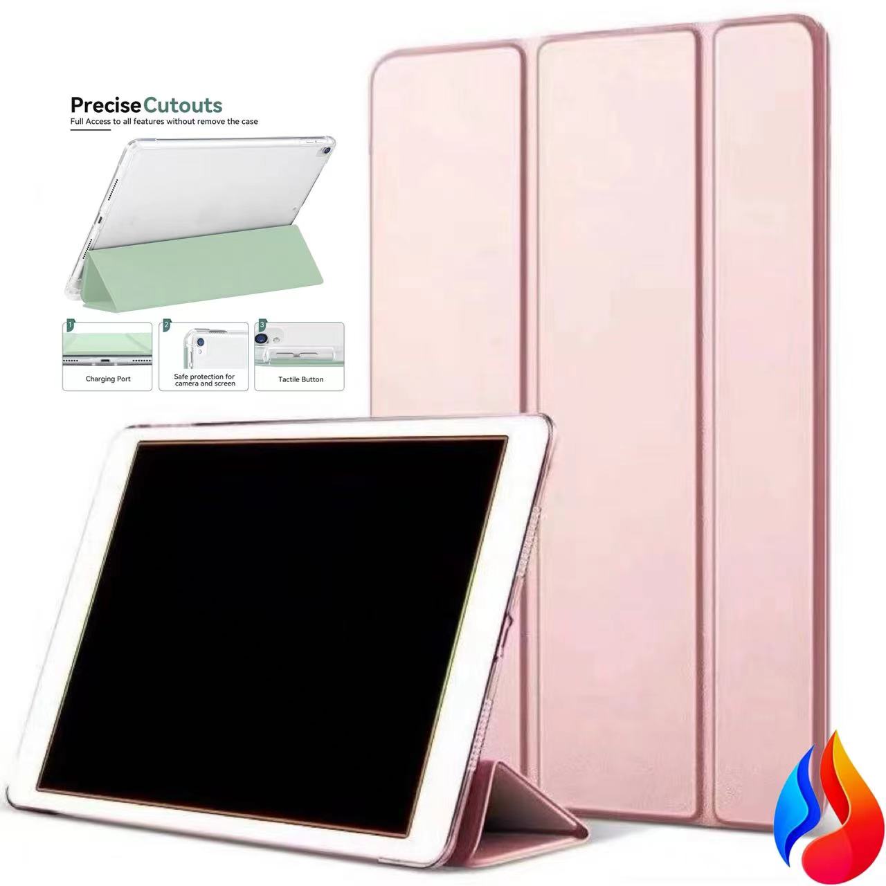 Flip Cover for Ipad Mini 1 / 2 / 3 / 4 / 5 / 6 / 7 , Ipad 5th/6th 9.7” , 7th/8th/9th gen 10.2'' ,10th/11th gen 10.9” , Ipad 2 / 3 / 4 , Air 1/2/3/4/5,Pro 9.7 / 10.2 / 10.9 / 11" / Military-Grade Protection & Lightweight Anti-Scratch Design