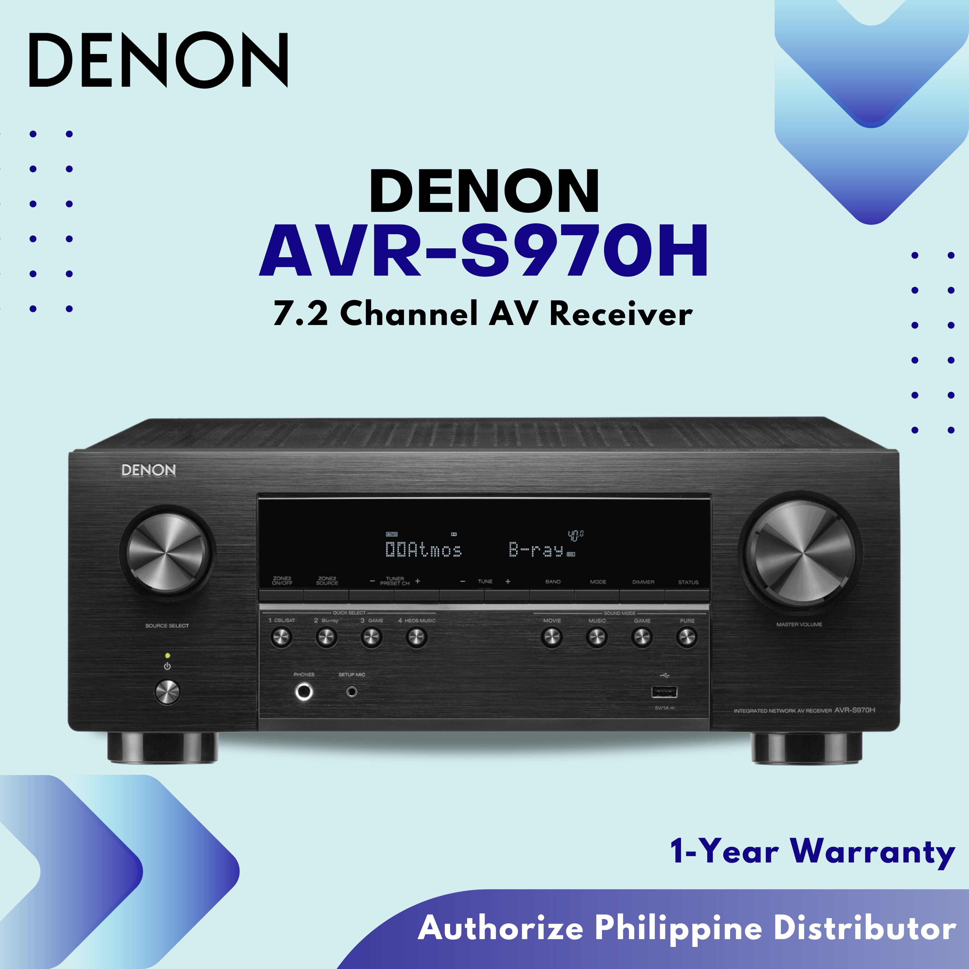 Denon AVR S950H 4k Ultra HD HDR Dolby Atmos DTS X Alexa