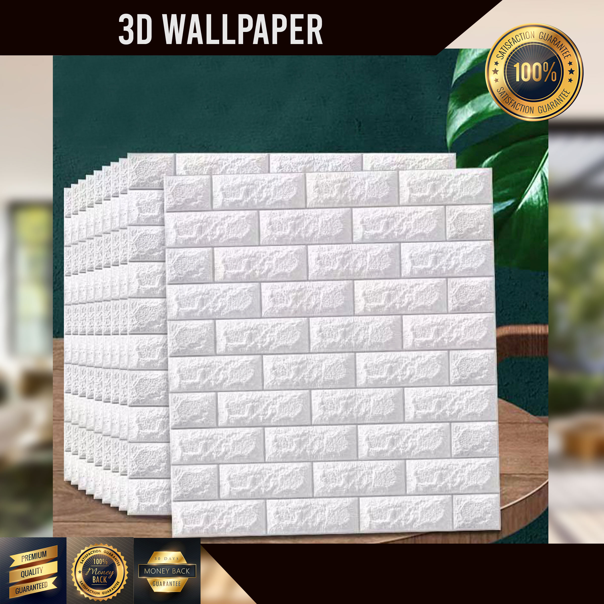 Big Size 77x70 CM 3D Wallpaper Waterproof Adhesive PVC Foam Wall Sticker  Ceiling Wallpaper Home | Lazada PH