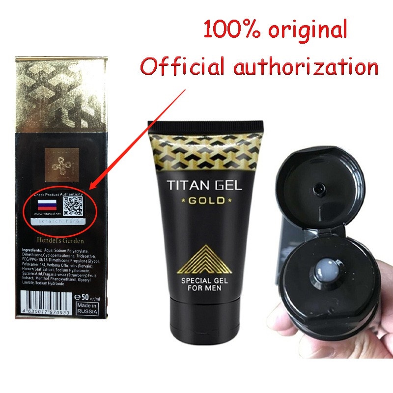 100 Legit Original Russian Titan Gel Gold Penis Enlargement Cream sex  toys(Discreet Packaging)