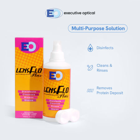 EO Lensflo Plus 360ml Multi Purpose Contact Lens Solution