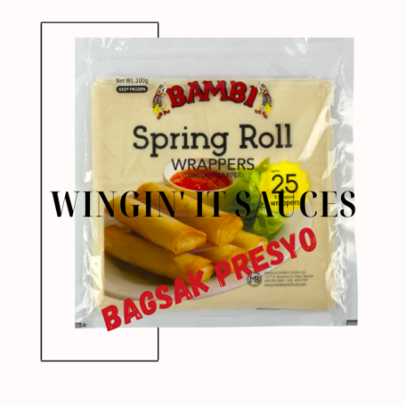 Halal CERTIFIED!! Bambi Spring Roll Wrapper - Big 8" x 8" - 300 grams / 25 pcs per pack