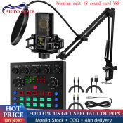 V8S Premium Suit Sound Card with Microphone Condenser Set