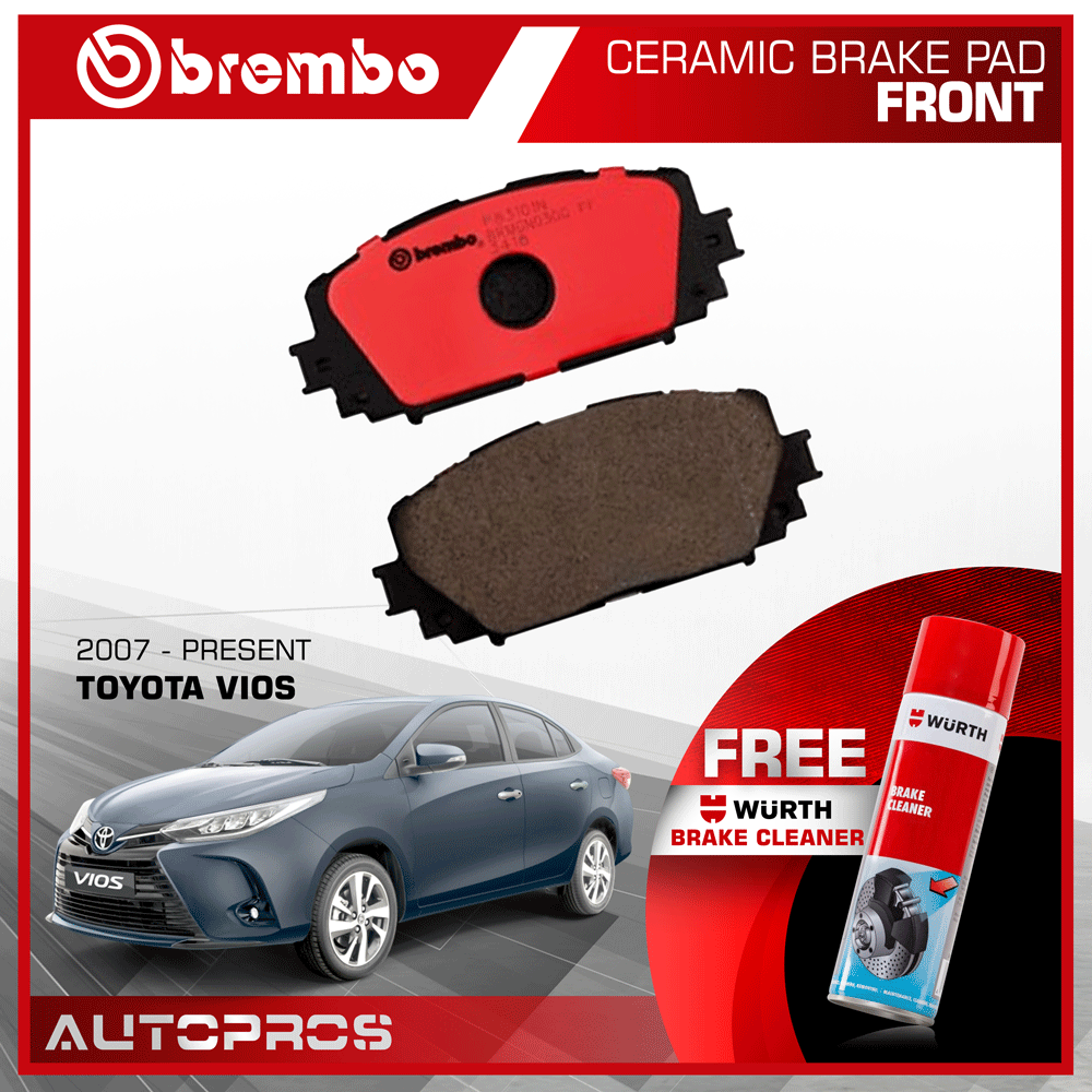 Brembo P83165N Front Brake Pads Ceramic for Toyota Vios 1.3