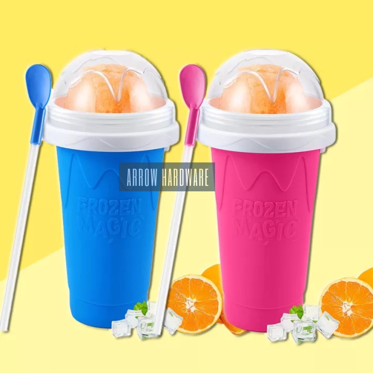 Slushy Maker Cup, Smoothie Pinch Ice Cup, Quick Frozen Smoothie Cups with  Lids, Cooling Cup Squeeze Cup, DIY Homemade Milk Shake Ice Cream Maker  Smoothie Cups for Kids Adults Summer 