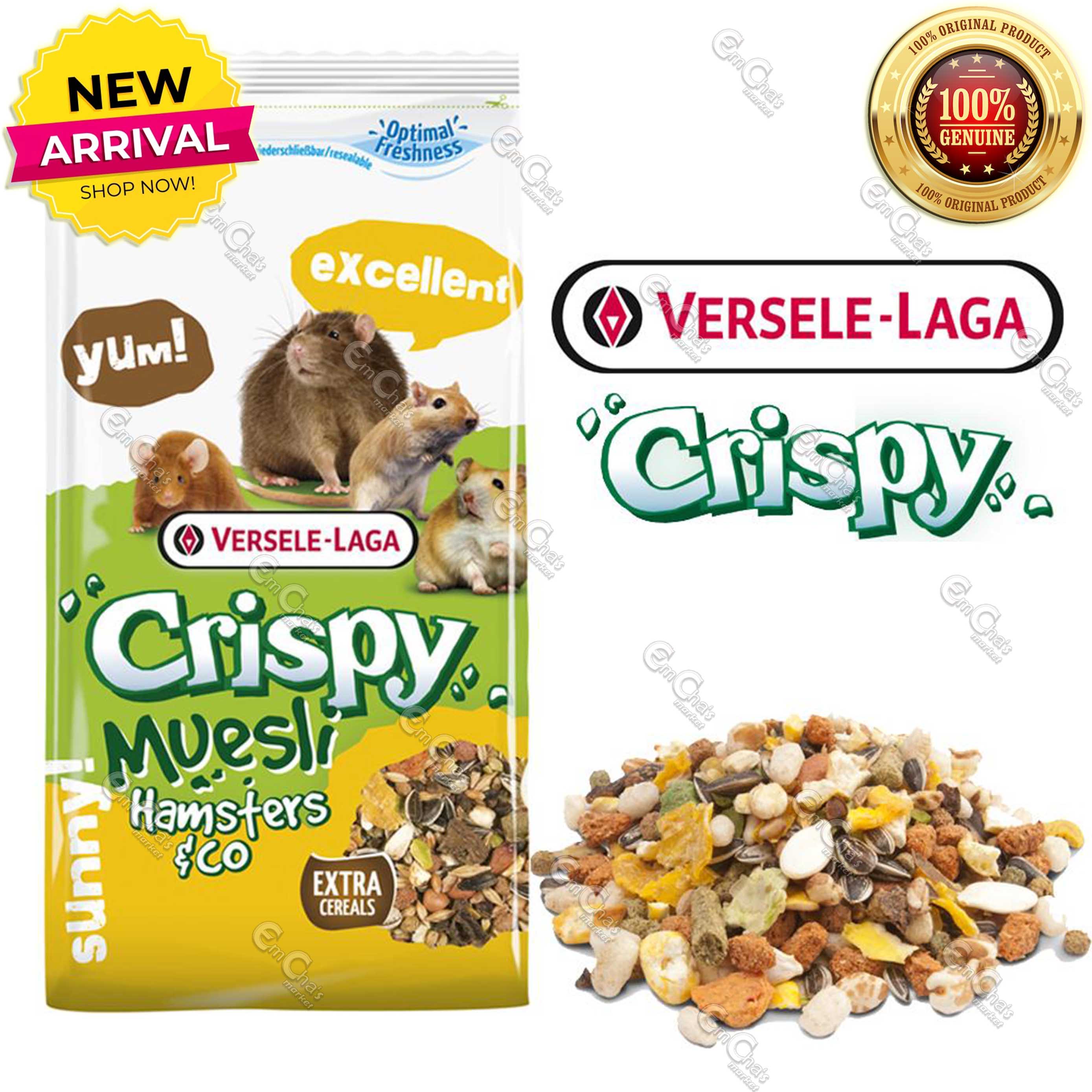 Hamster Food: 1Kg CRISPY Muesli by Versele-Laga Imported from Belgium  (smpt)