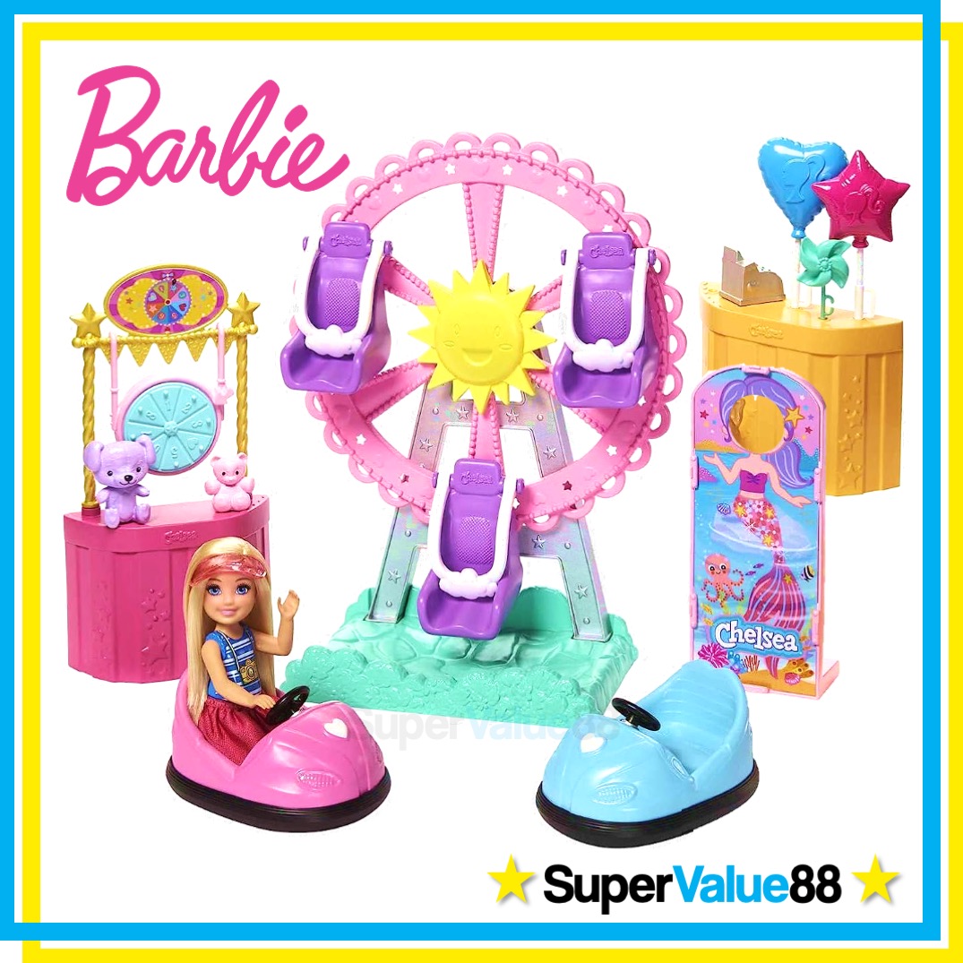 Original Barbie Chelsea Deluxe Carnival Playset with Chelsea Doll, Pet &  Accessories, Spinning Ferris Wheel, Bumper Cars & More