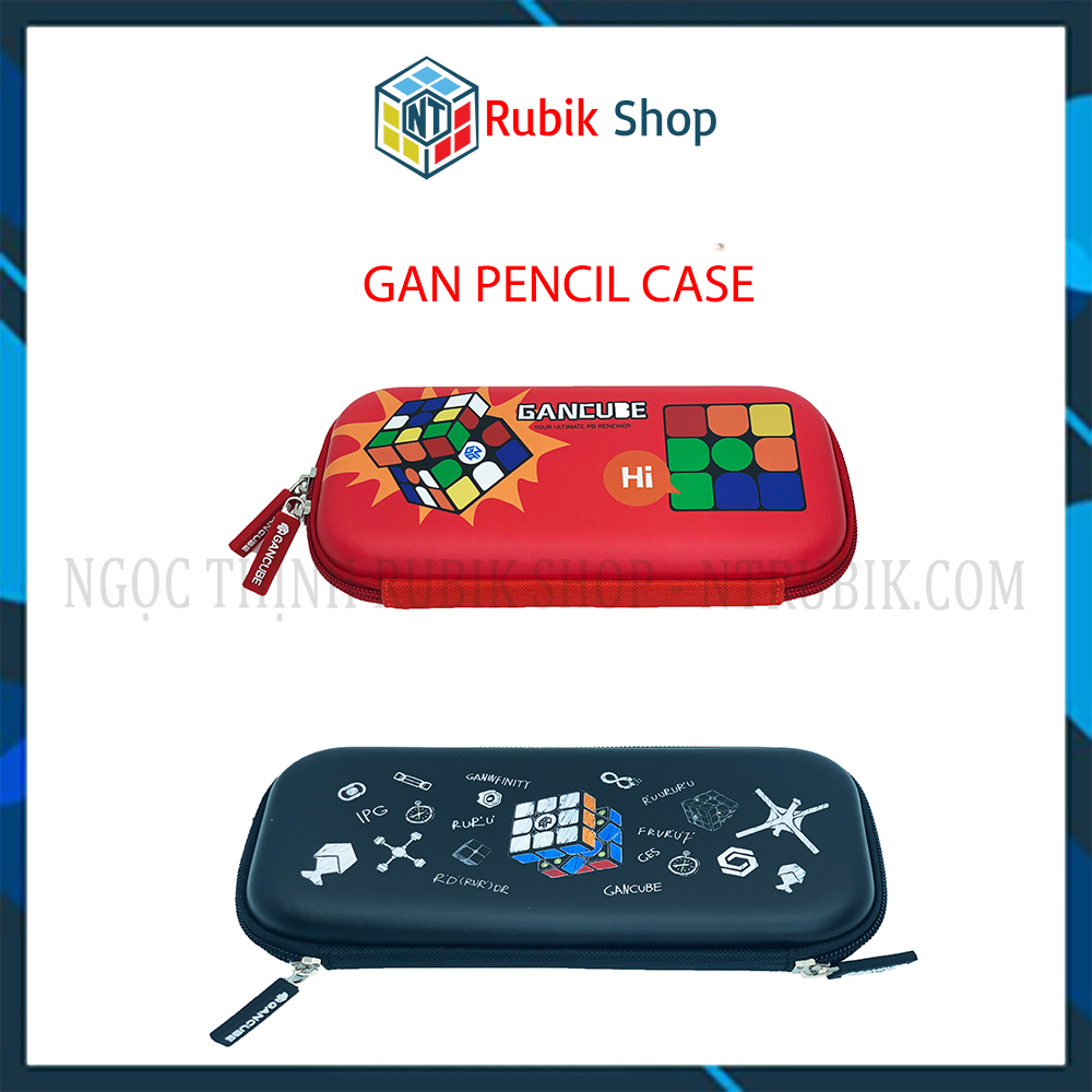Hoàn tiền 10%Phụ Kiện Rubik Hộp bút hãng Gan màu đen Đỏ - Gan Pencil Case