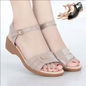 Soft Sole PU Leather Sandals for Women by 