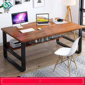 GM Computer Desk with Shelf Storage - U-Frame Design