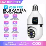 V380 Pro Dual Lens WIFI Bulb CCTV Camera