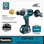 Makita DDF481 Hammer Driver Drill 18V LXT with FREE ScrewBit