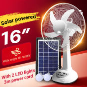 JUMBO Solar Electric Fan - Portable, High Wind, Long Battery Life