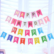 HCparty 3m Happy Birthday Banner Decoration Flag Set