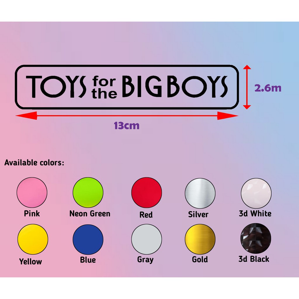 Big Boy Toys Sticker | atelier-yuwa.ciao.jp