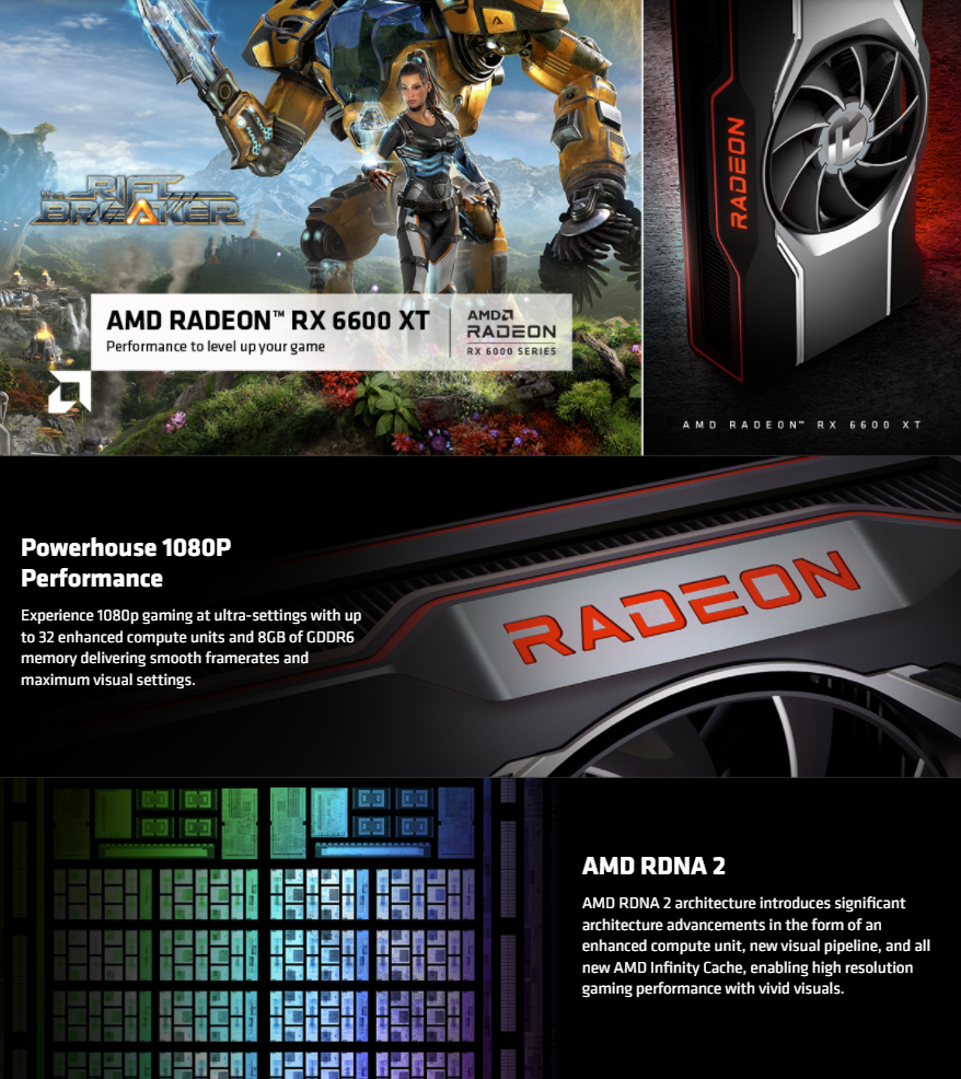 GIGABYTE Radeon RX 6600 XT GAMING OC PRO 8G Graphics Card, WINDFORCE 3X Cooling System, 8GB 128-bit GDDR6, 6600XT -- GV-R66XTGAMINGOC-PRO-8GD Video Card 7 GIGABYTE Radeon RX 6600 XT GAMING OC PRO 8G Graphics Card, WINDFORCE 3X Cooling System, 8GB 128-bit GDDR6, 6600XT -- GV-R66XTGAMINGOC-PRO-8GD Video Card