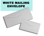 White Mailing Envelope Short & long sobre