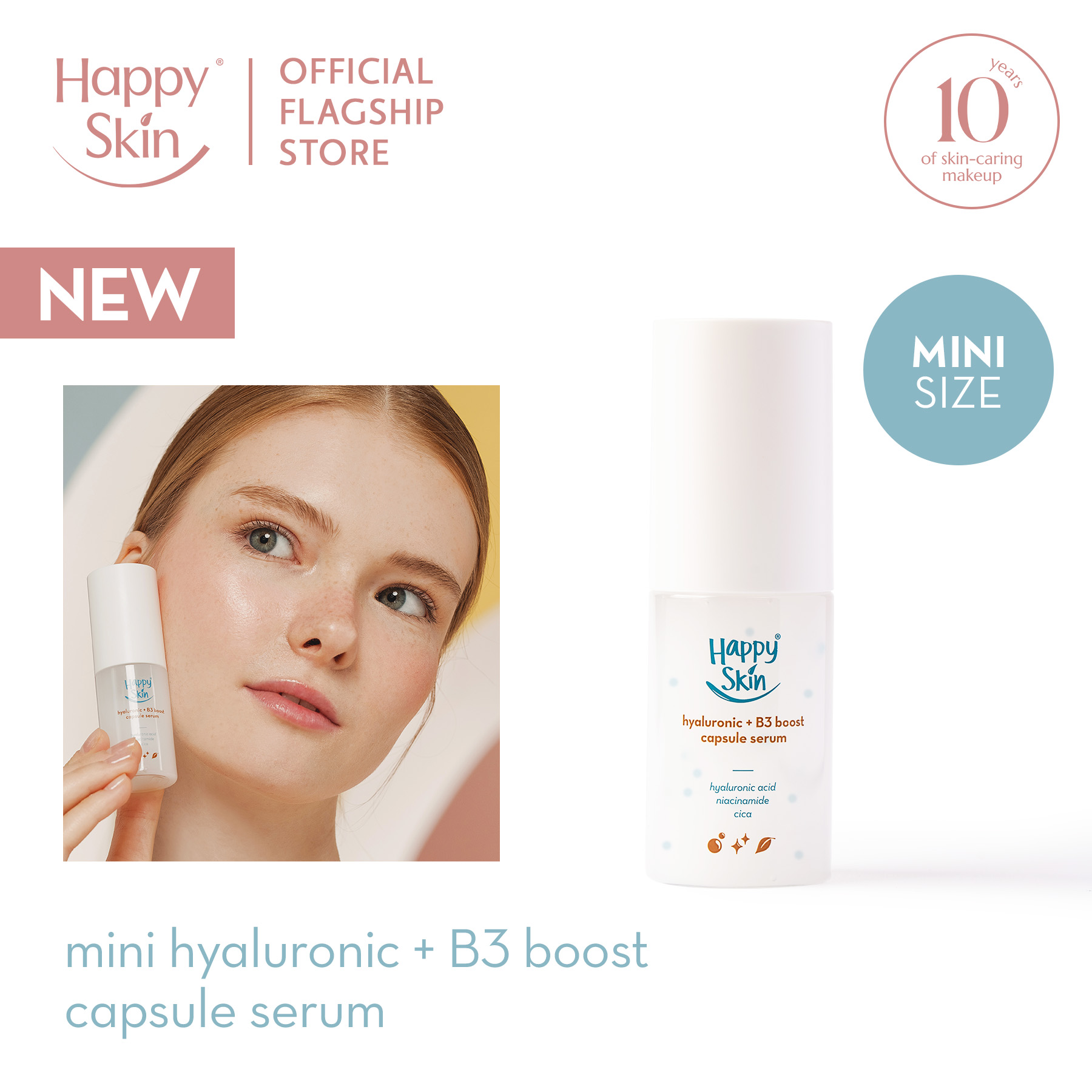 Discount on Happy Skin  shoes - SKU: Happy Skin Mini Hyaluronic + B3 Boost Capsule Serum