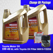 Toyota Full Synthetic Oil Change Bundle for Innova/Fortuner/Grandia, 8 Liters
