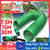 Retractable Coil Garden Hose for Easy Watering and Washing