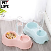 Pet Bowl Cat Bowl Dog Bowl 2 in 1 Food Bowl Drinking Bottle Set Puppy Kitty Food Bowls Water Bowl