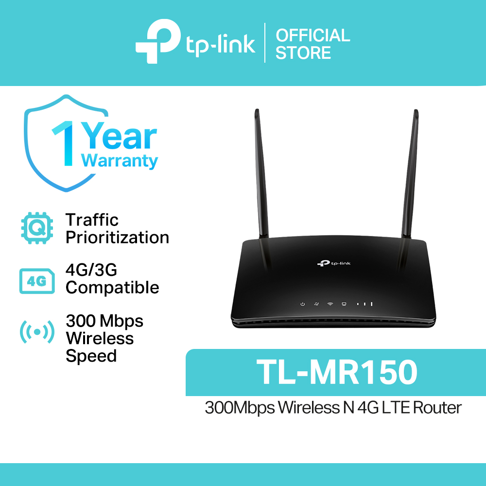 TP-Link Official Store / TL-MR150 / 300Mbps Wireless N 4G Openline LTE Mobile Wi-Fi Hotspot Globe/Smart/Sun All Network Supported WiFi Router