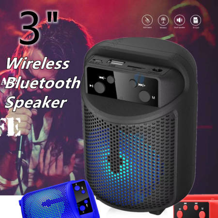 GTS-1349 3" Super Bass Portable Bluetooth Speaker with TF Card