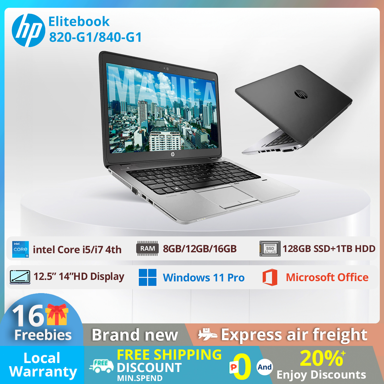 HP Elitebook 820G1/840G1 Laptop: Core i5/i7,