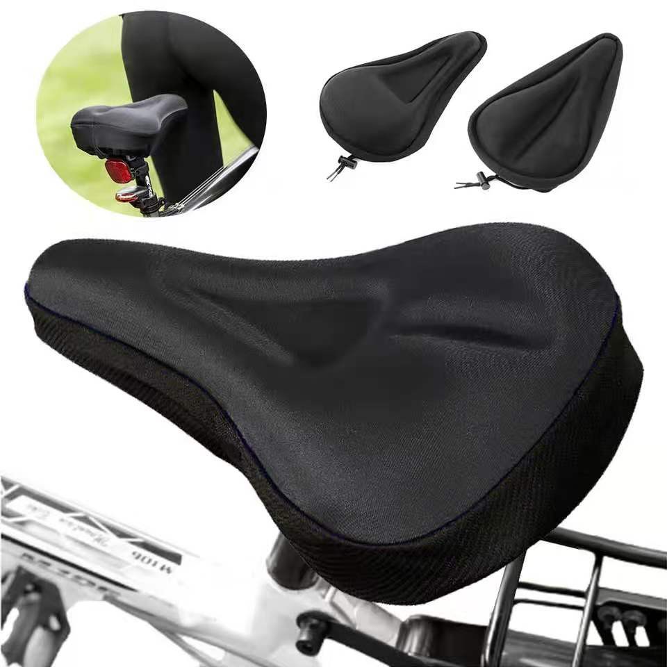 Cycling Bike Silicone Saddle Seat Cover Gel Cushion Soft Comfortable Pad HOT
