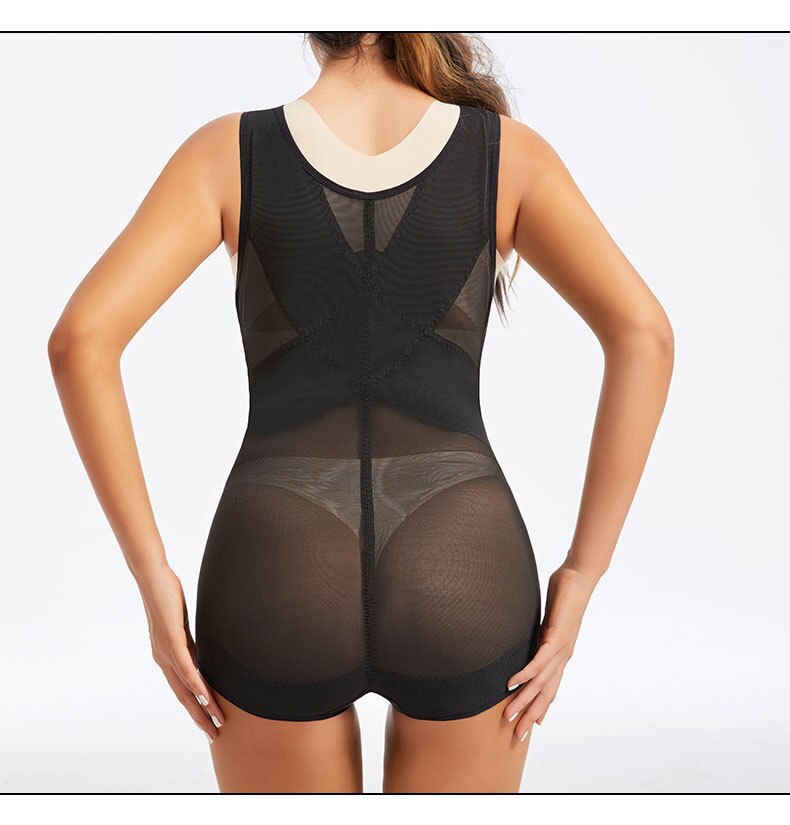 Ready Stock-Women Bodysuit Briefs Full Body Shaper Underwear Seamless Sexy  Tummy Control Shapewear Mesh Slimming Flat Belly Underbust Corset