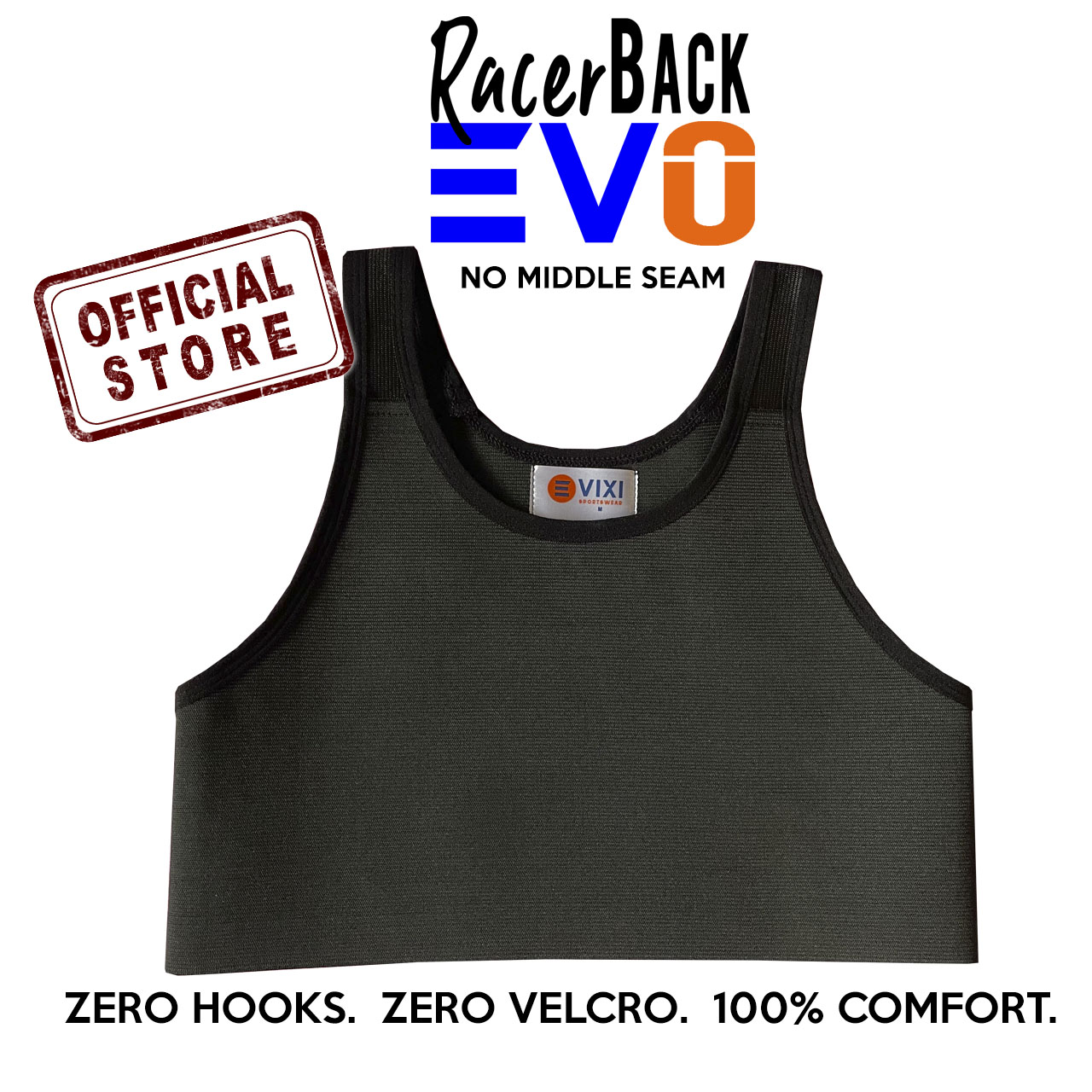 Evixi Racerback EVO Chest Binder for Lesbian - No Middle Seam - LGBTQ / High Compression Sports Bra - Image 4