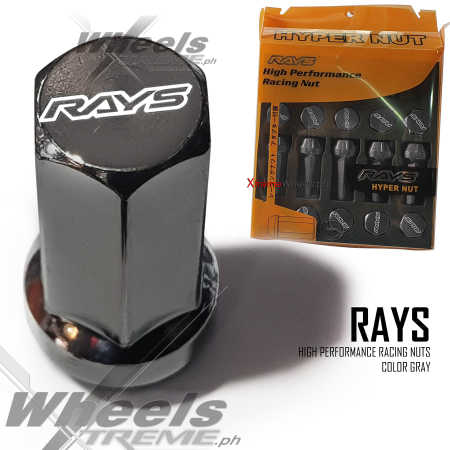 Rays Titanium Gray Steel HYPER Wheel Lugnuts - 20pcs