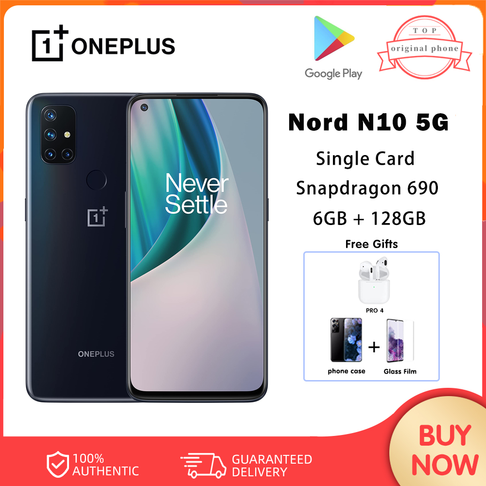 Global Version】Oneplus Nord N10 5G 6Gb Ram + 128Gb Rom Snapdragon 690  Smartphone 90Hz Display 64Mp Quad Cameras Dual Speakers Cellphone | Lazada  Ph