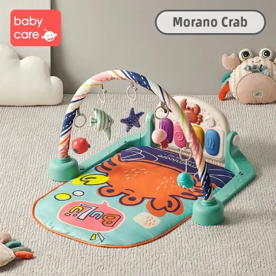 babycare Baby Play Gym With Music Play Mat Gaming Carpet Educational Rack Toys Musical Piano Soft Lighting Rattles Toys Activity Gym Playmats Infant Fitness (3)