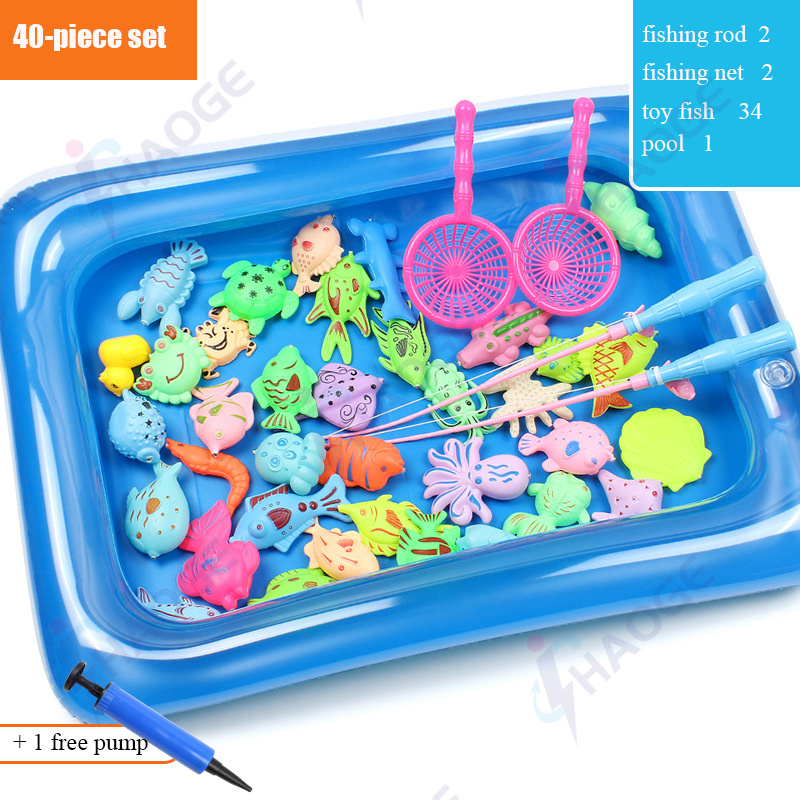 Biziborong Fishing Toy for Kids with 60cm Pool Mainan Pancing Ikan