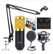 Smilee BM-800 Microphone Kit with V8 Sound Card and Headphone