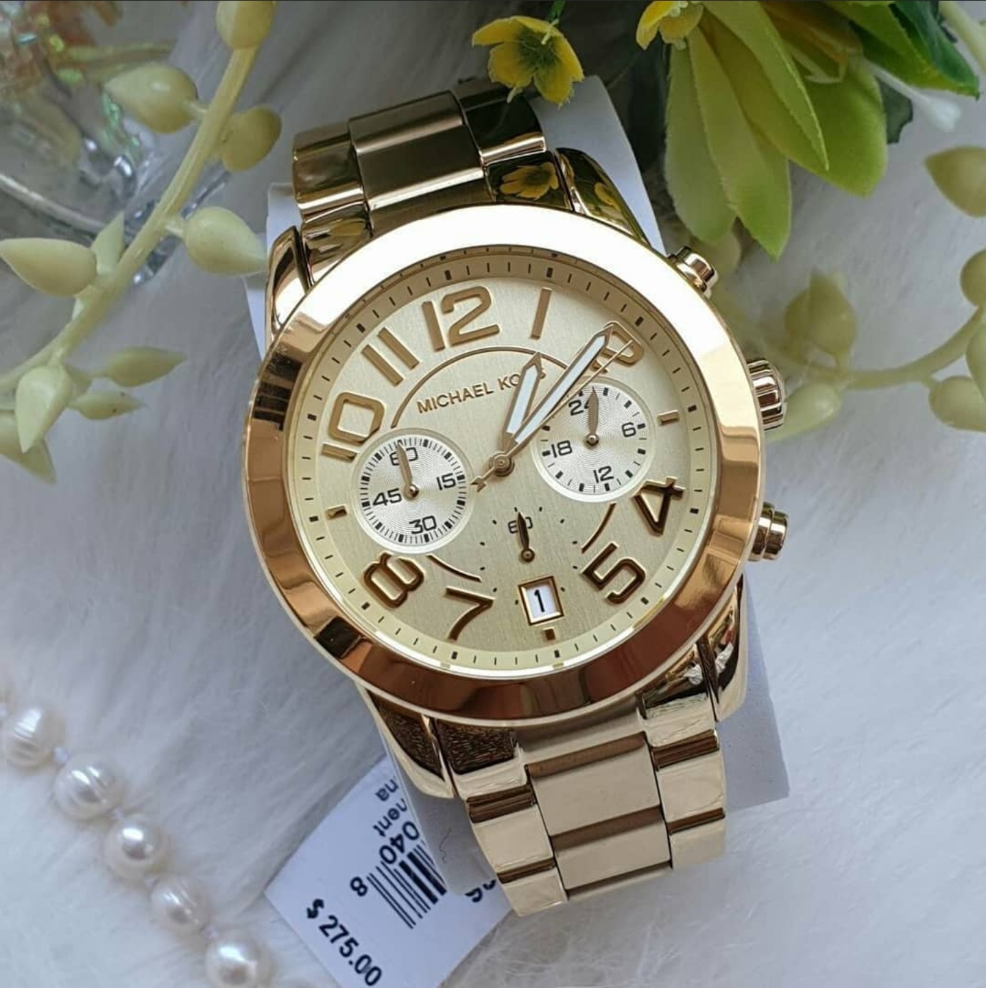 Michael Kors Mercer Chronograph Champagne Dial Ladies Watch MK5726 Original With 1 Year Warranty For Mechanism Lazada PH