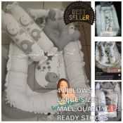 Baby Nest Crib Nest Elephant Gray 100% Cotton Mall Quality